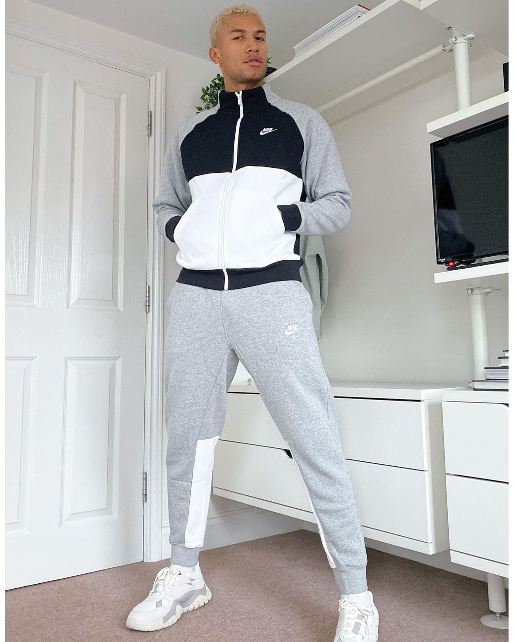 Survêtement en polaire effet color block - et gris Nike pour homme en  coloris Noir | Lyst