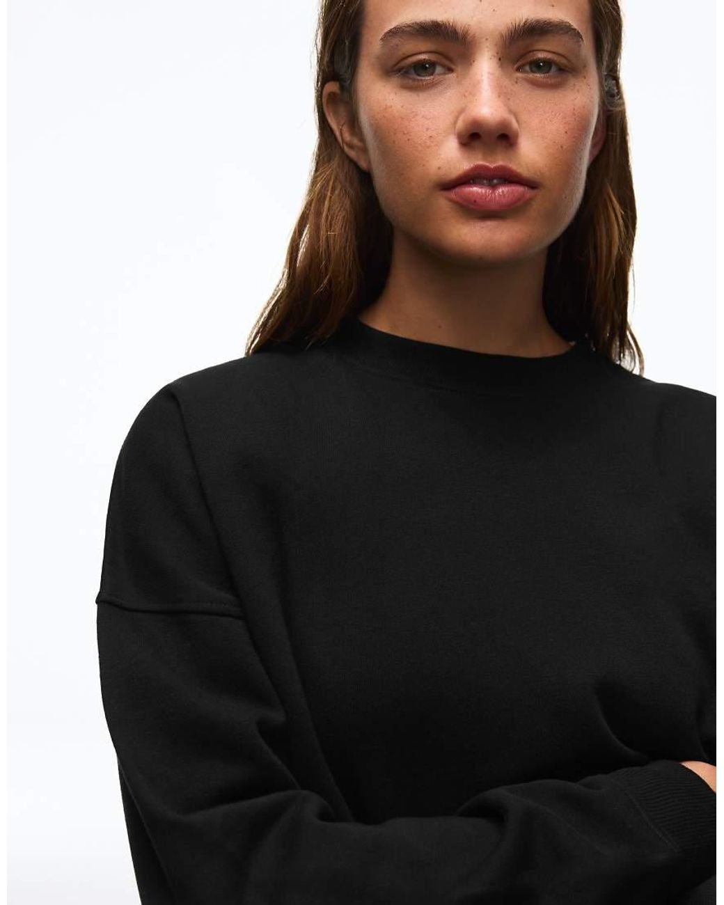 Bershka Blue Round Neck Sweatshirt