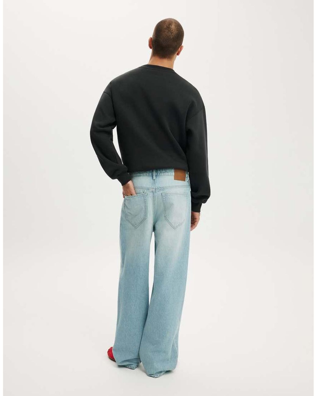 Cotton On Blue Relaxed Straight Jean for men