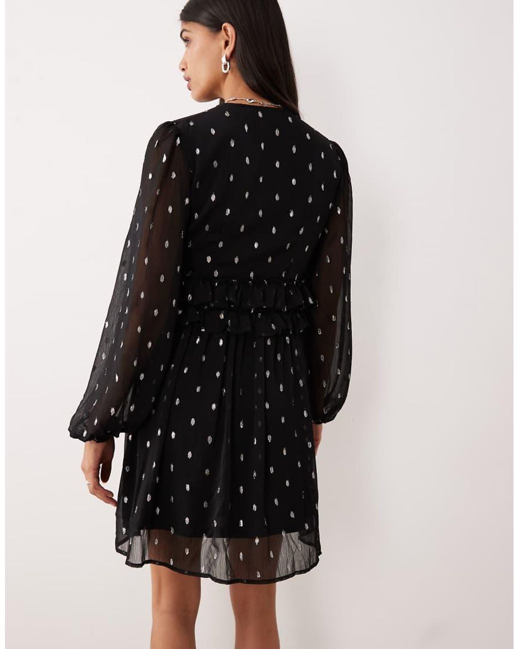 Vila Black V Neck Mini Dress