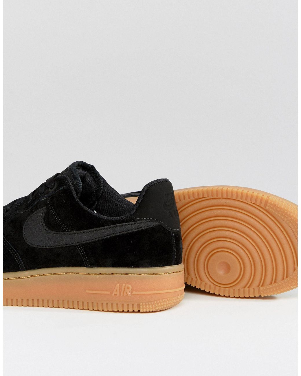 Nike Wildleder – Air Force 1 '07 – Sneaker aus schwarzem Wildleder mit  Gummisohle in Schwarz | Lyst DE