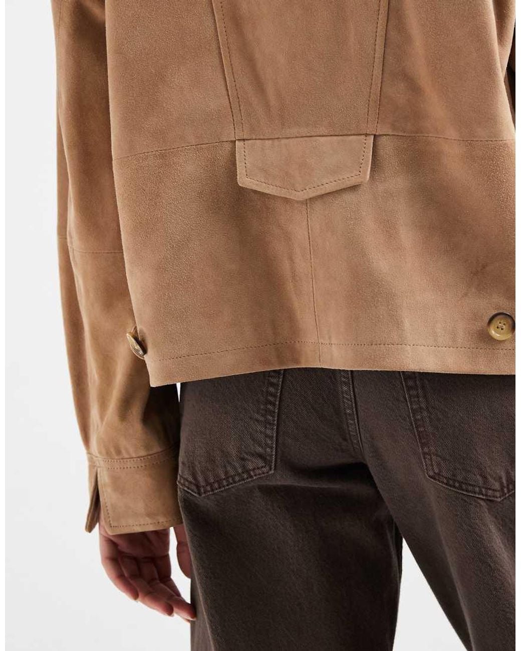 Urbancode Natural Suede Drop Arm Slouchy Jacket