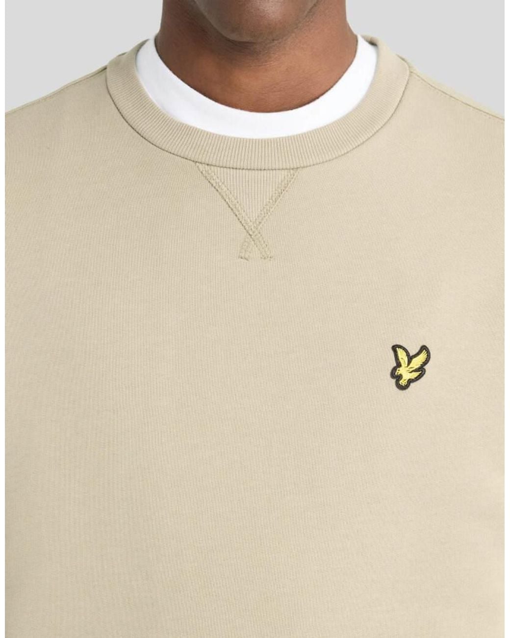 Lyle & Scott Natural Mid Layers Heavyweight Loopback Crewneck Sweatshirt for men