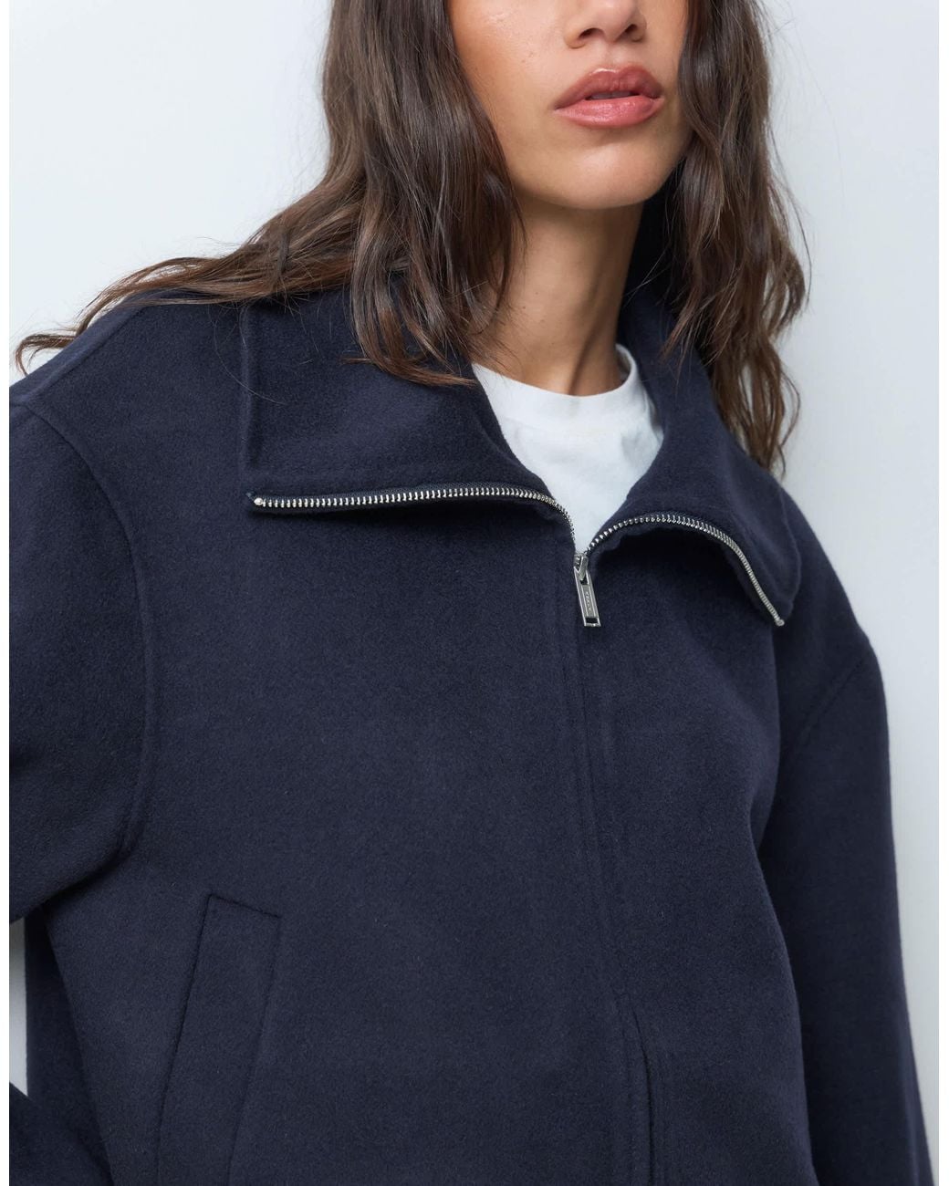 ARKET Blue Double-Faced Wool-Blend Jacket