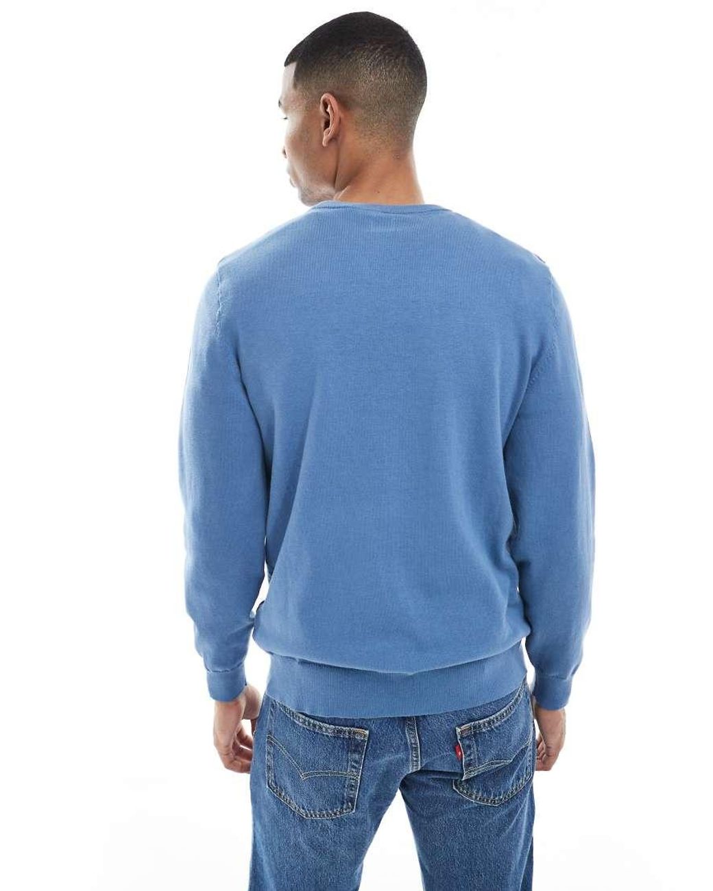 Levi's Blue Lightweight Batwing Logo Knit Jumper for men