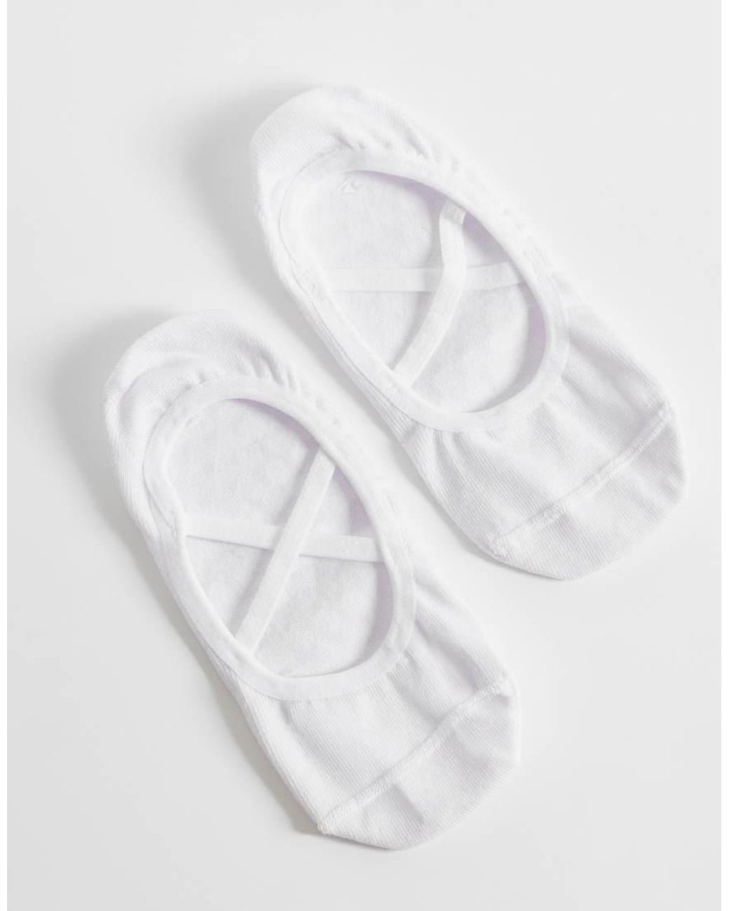 4505 White Pilates 3 Pack Non-slip Grip Socks With Elastic Straps