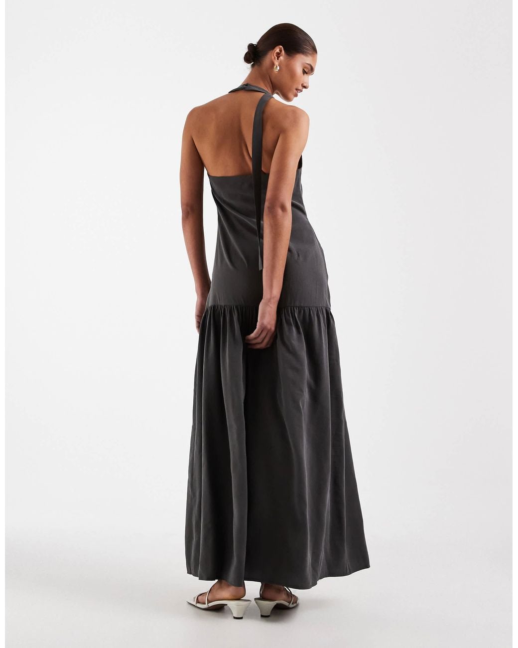 beaded dress maxi Sassafras Flower Strapless BRAT THEME IN DRESS Size:US 26Plus  / UK 30 / EU 56 Color_Dark Brown