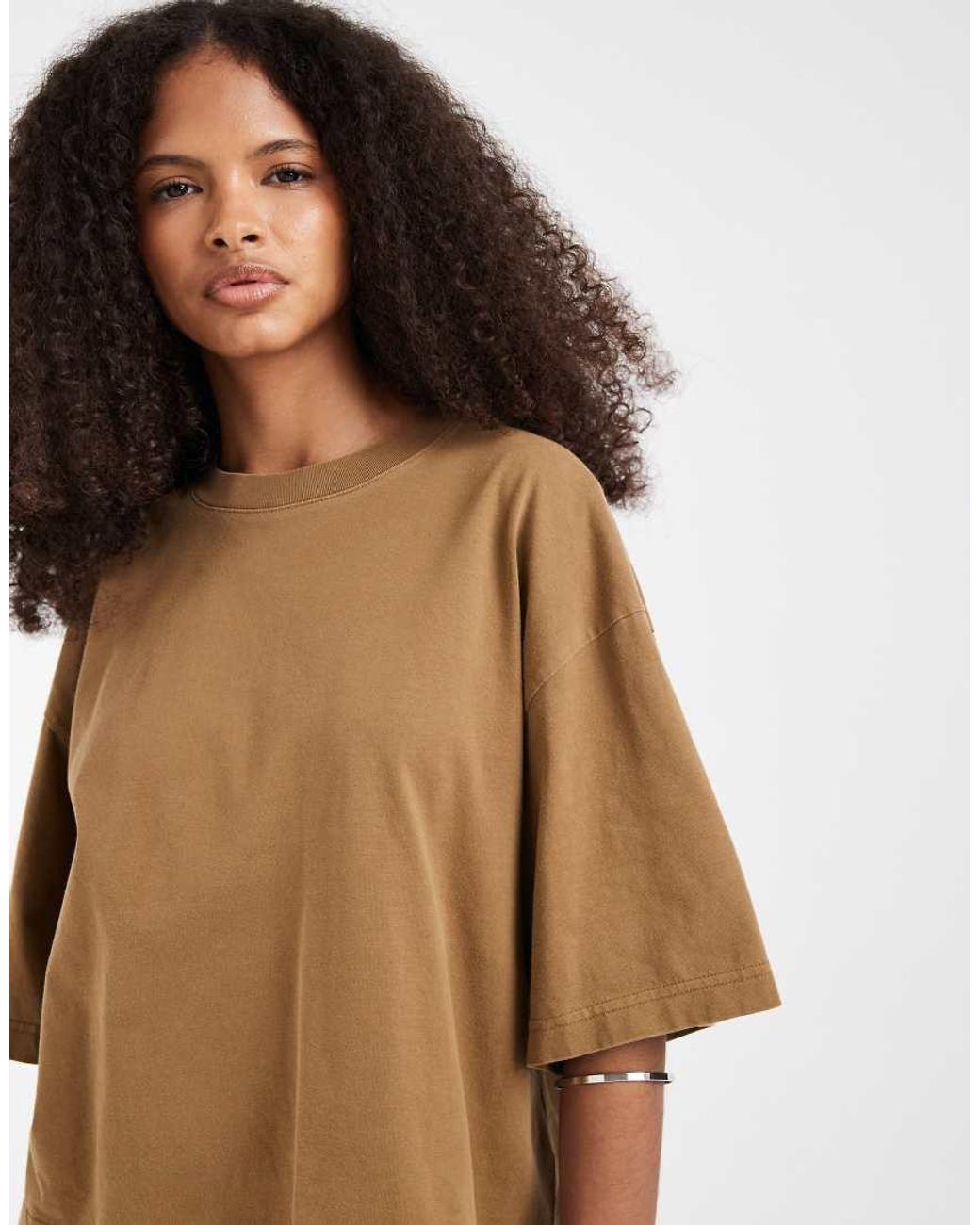 & Other Stories Brown Boxy Oversized T-shirt