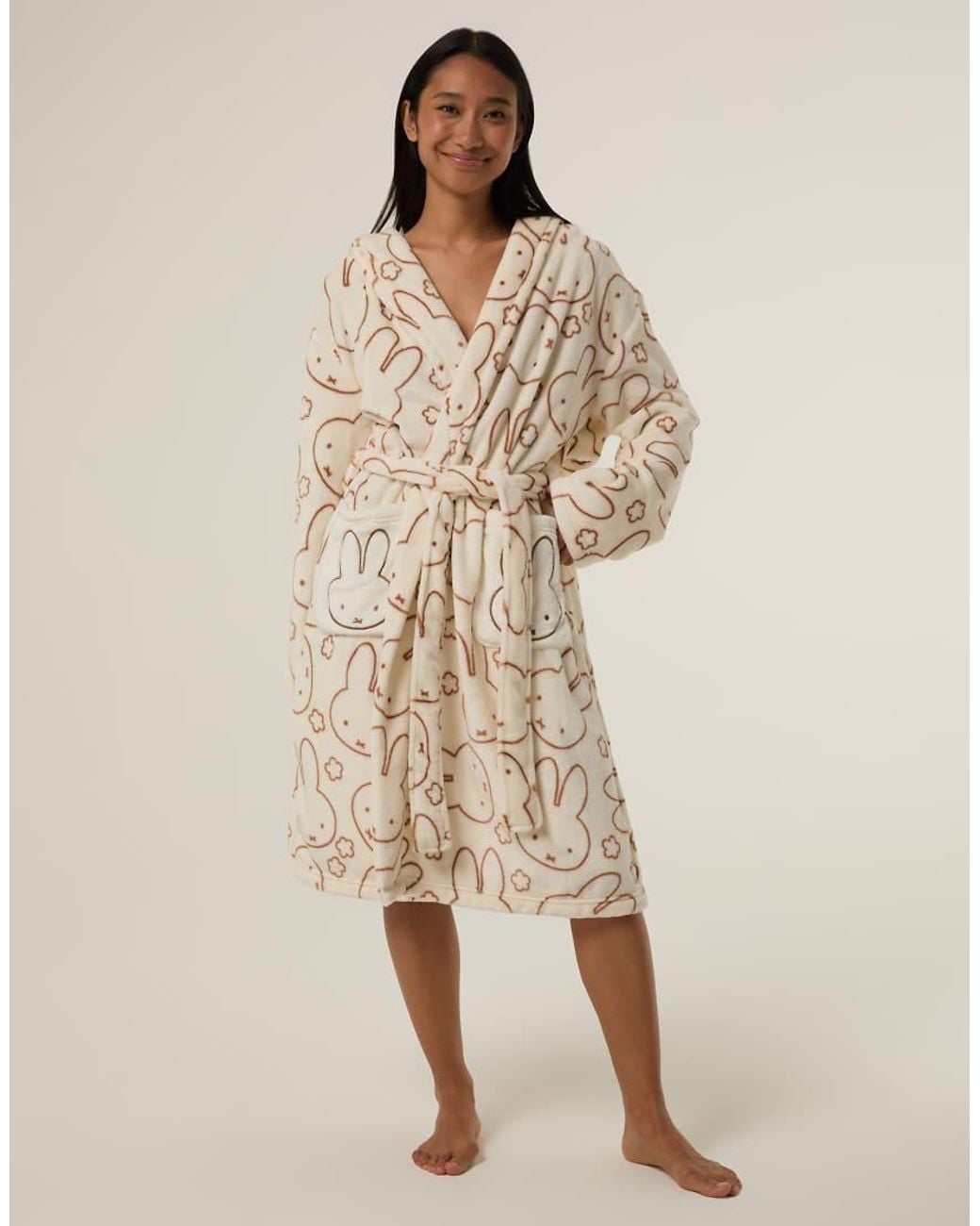 Skinnydip London Natural Miffy X Flower Dressing Gown