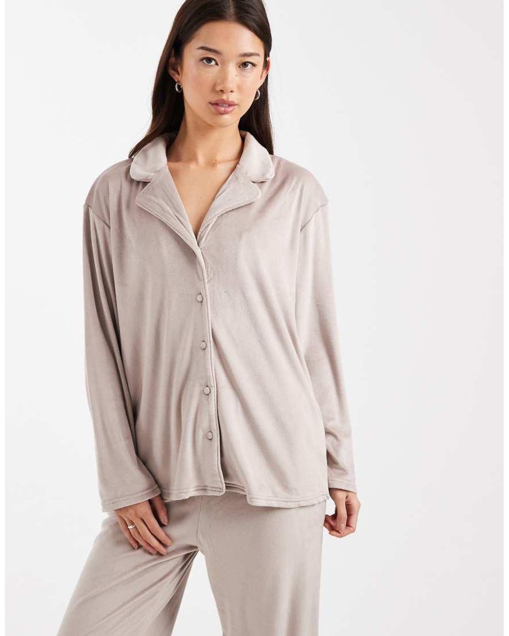 New Look Natural Velvet Soft Touch Pyjama Set