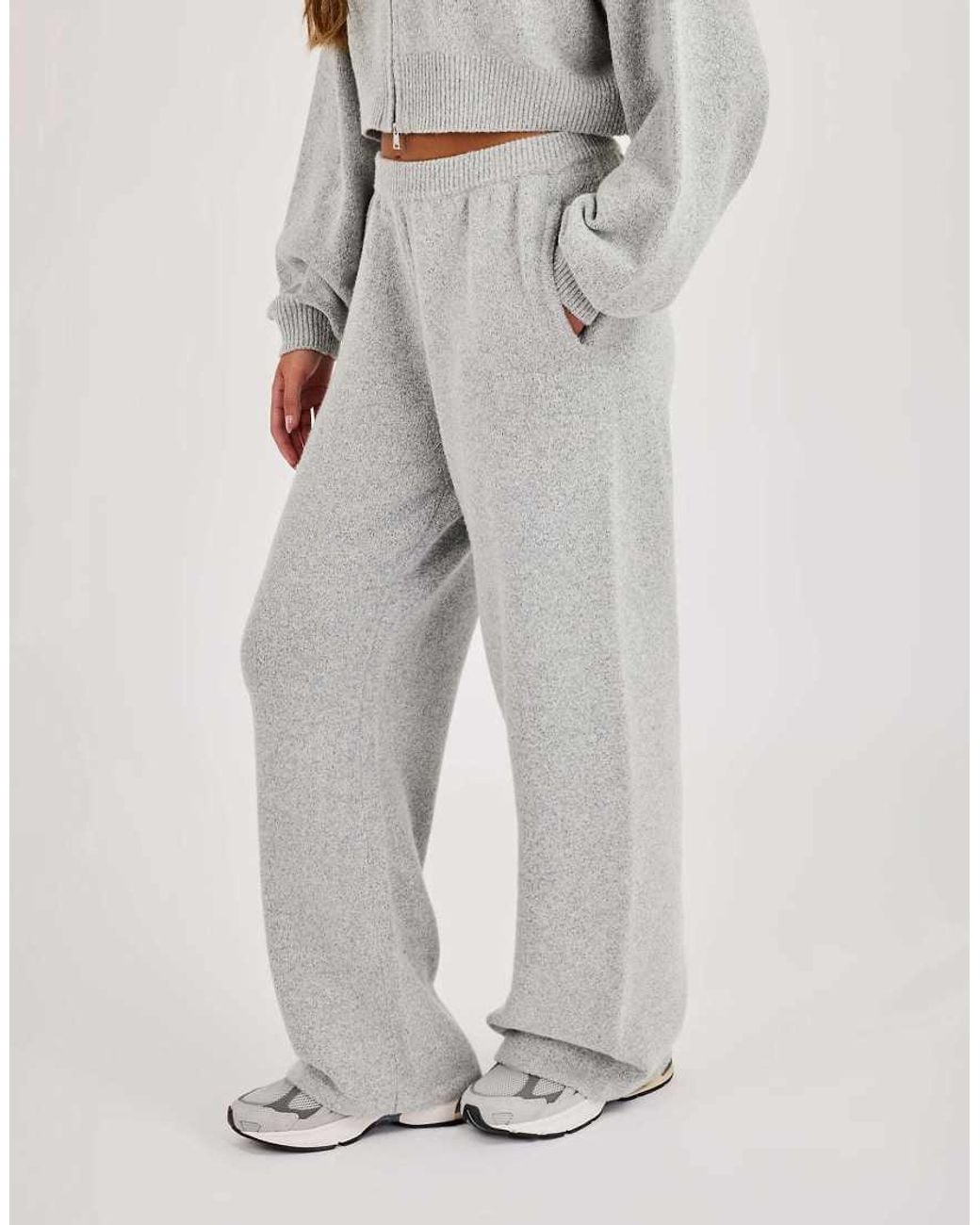 CERNUCCI Gray Knitted Logo Wide Leg Jogger