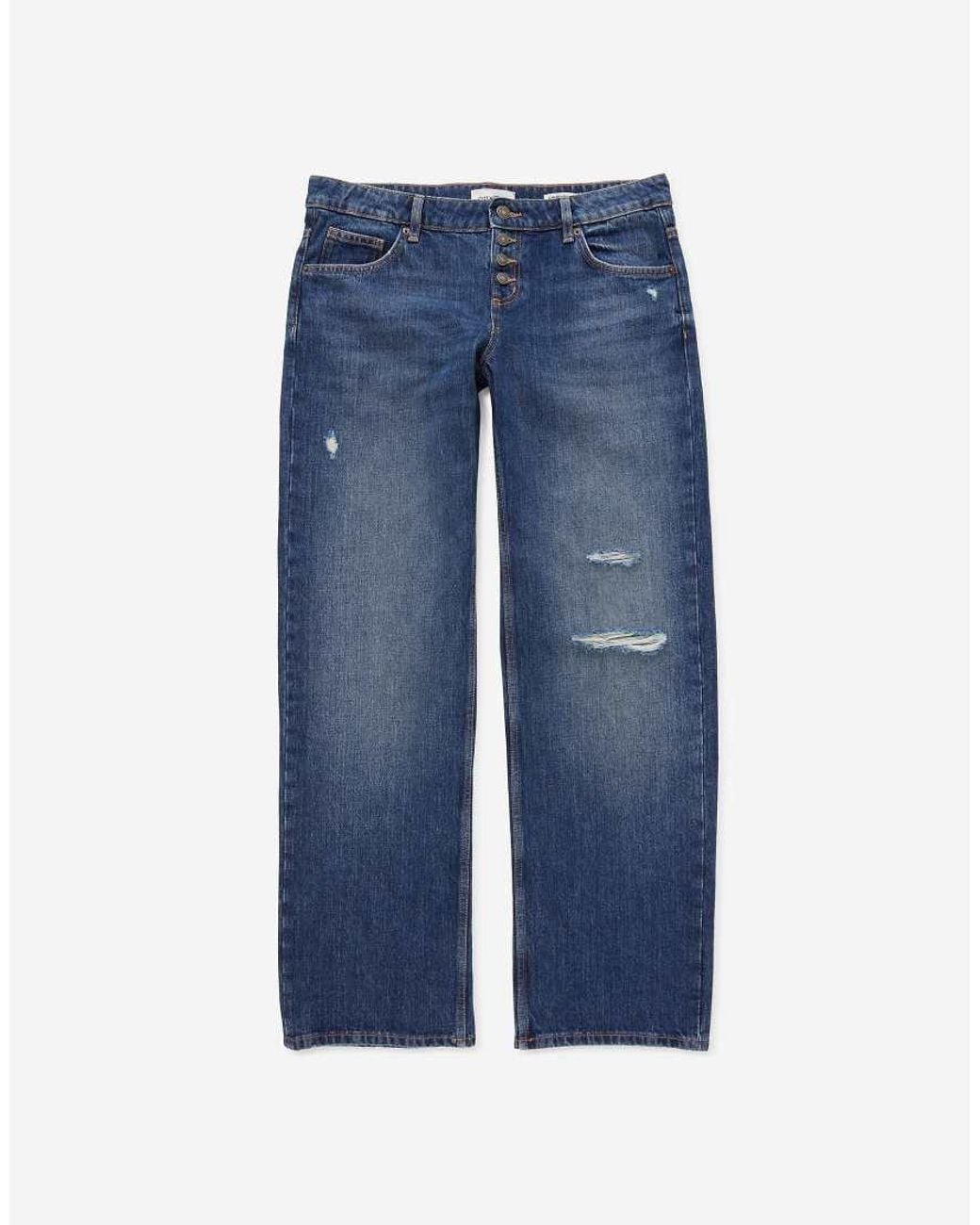 Cotton On Blue Low Rise Straight Jean