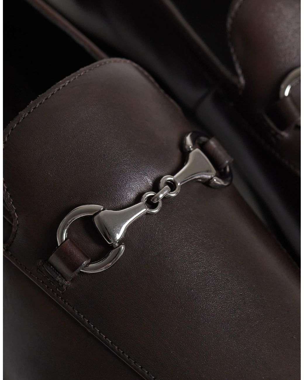 ASOS White Slim Loafers With Snaffle for men