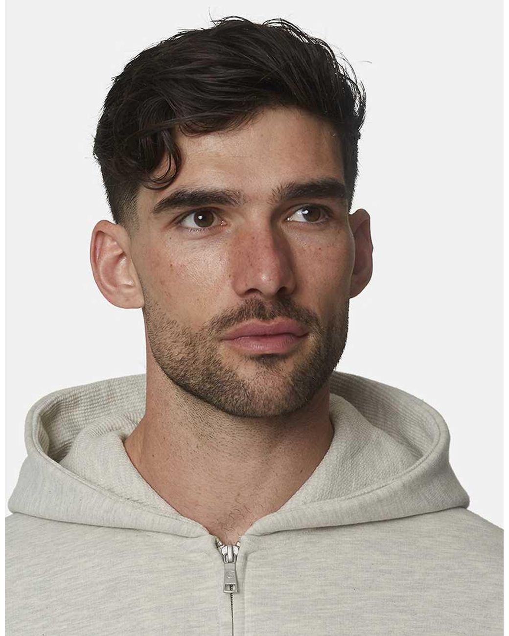 Good For Nothing Gray Oversized Cotton Rich Zip Hoodie for men