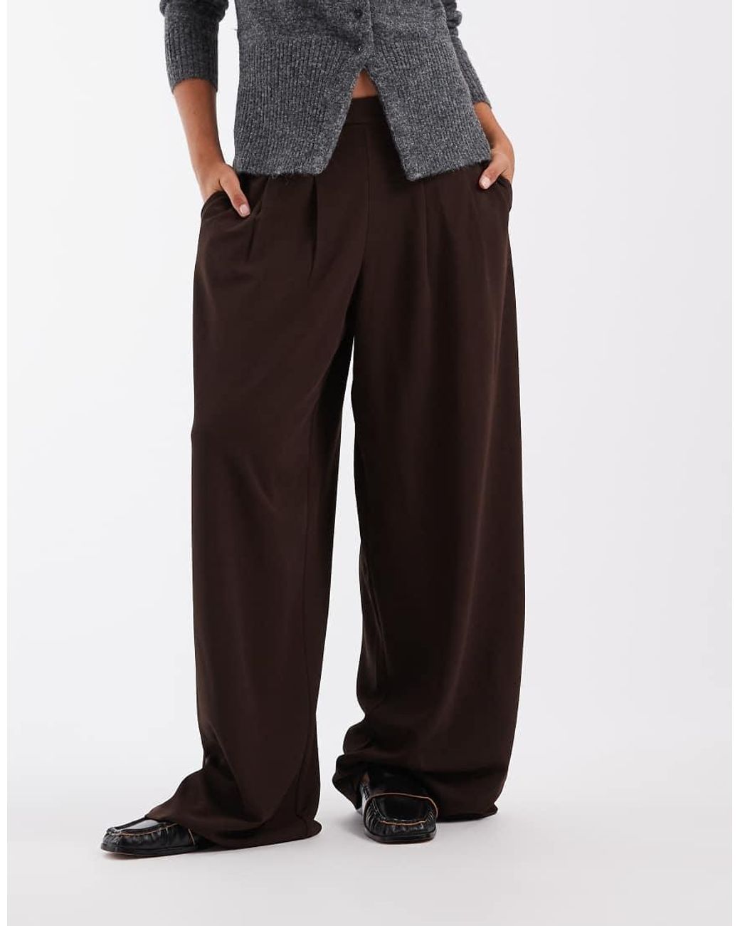 ONLY Pantalon Met Wijde Pijpen in het Blue