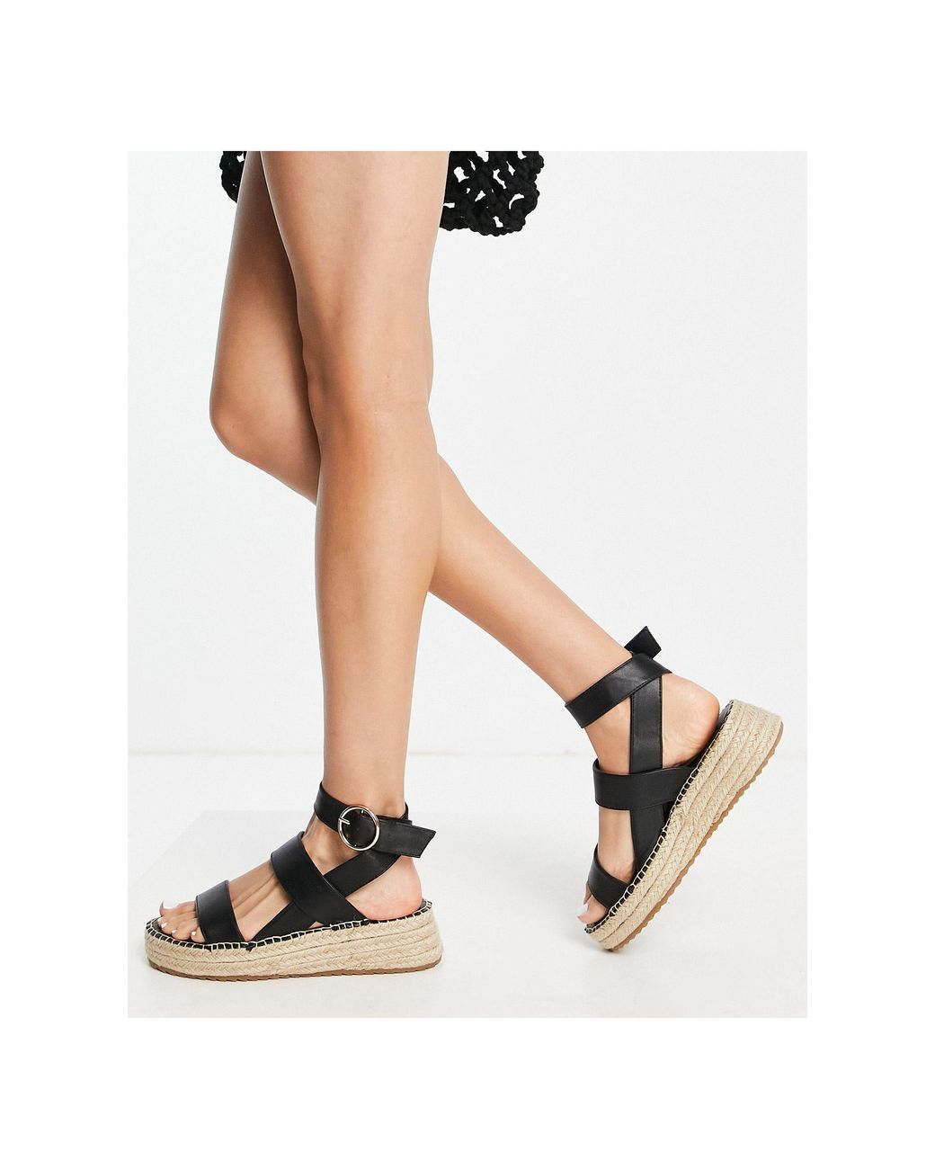 River island shop black espadrilles