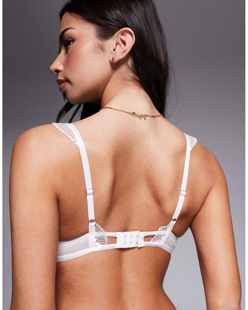 Bluebella White Gabriella Floral Embroidered Wired Bra