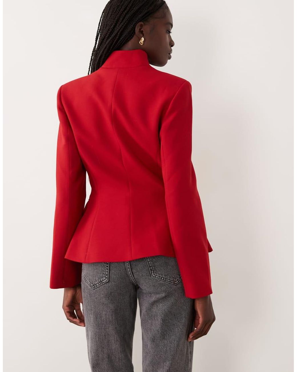 Miss Selfridge Red Structu Blazer
