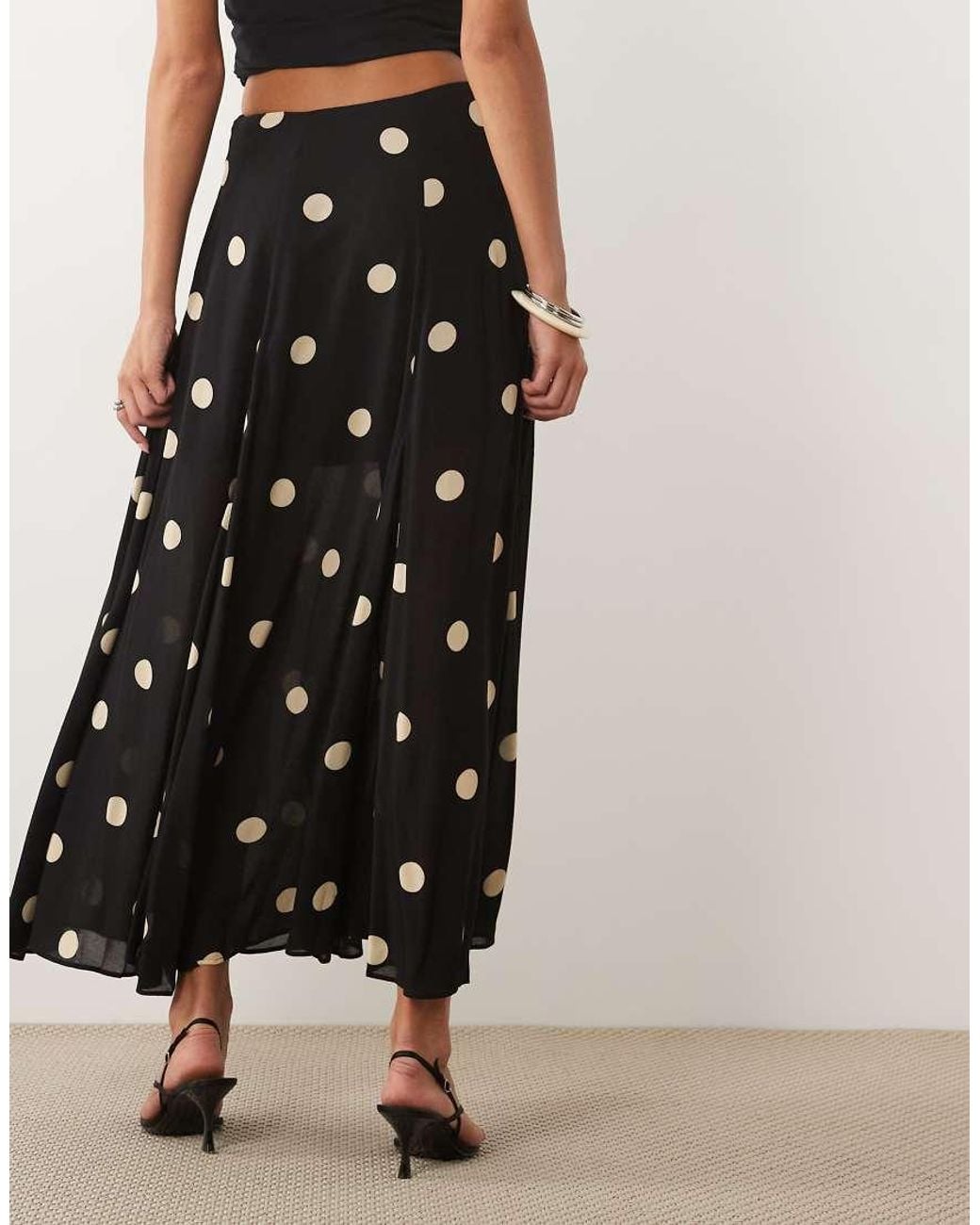 Nobody's Child White Selene Sheer Fluted Hem Maxi Skirt