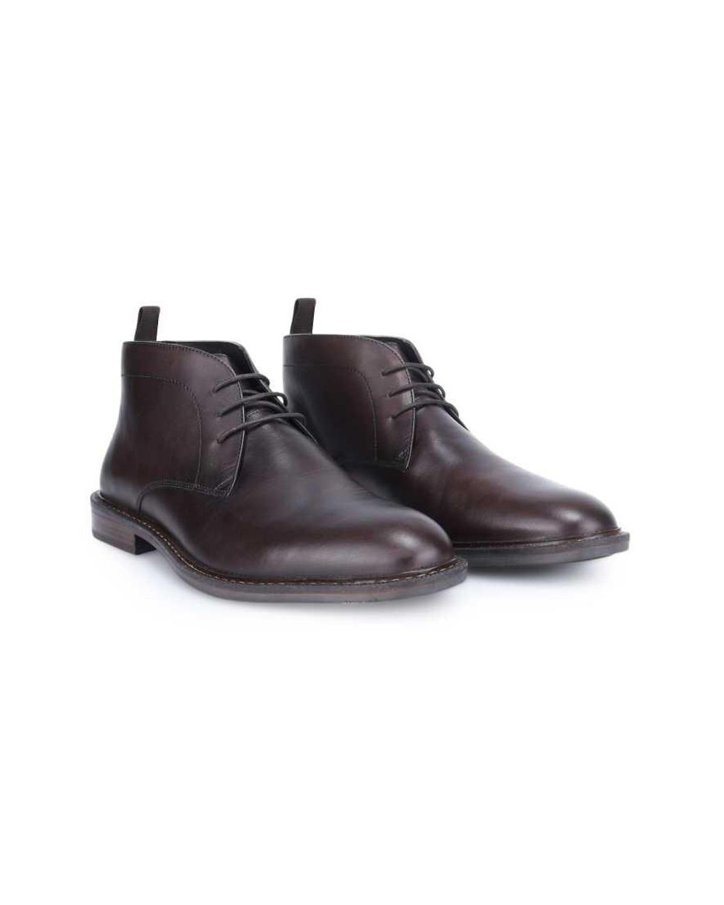 Thomas Crick Black 'Hutchins' Leather Chukka Ankle Lace-Up Boots for men
