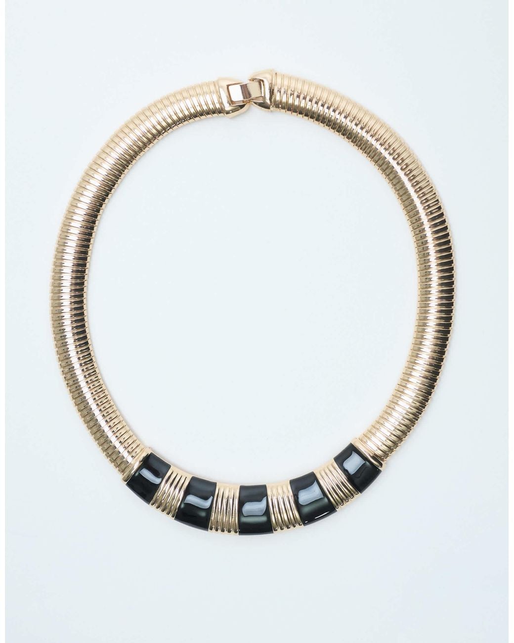 Snake Evolution Chain ASOS Statement Snake Chain Necklace With Black Stripes in Gray | Lyst