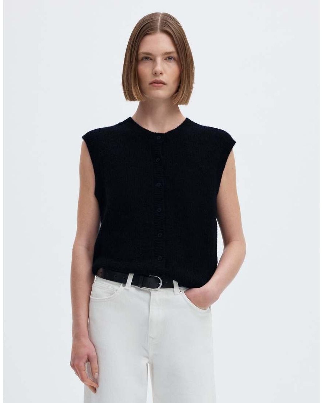 Chaleco De Punto En Azul SELECTED de color Black