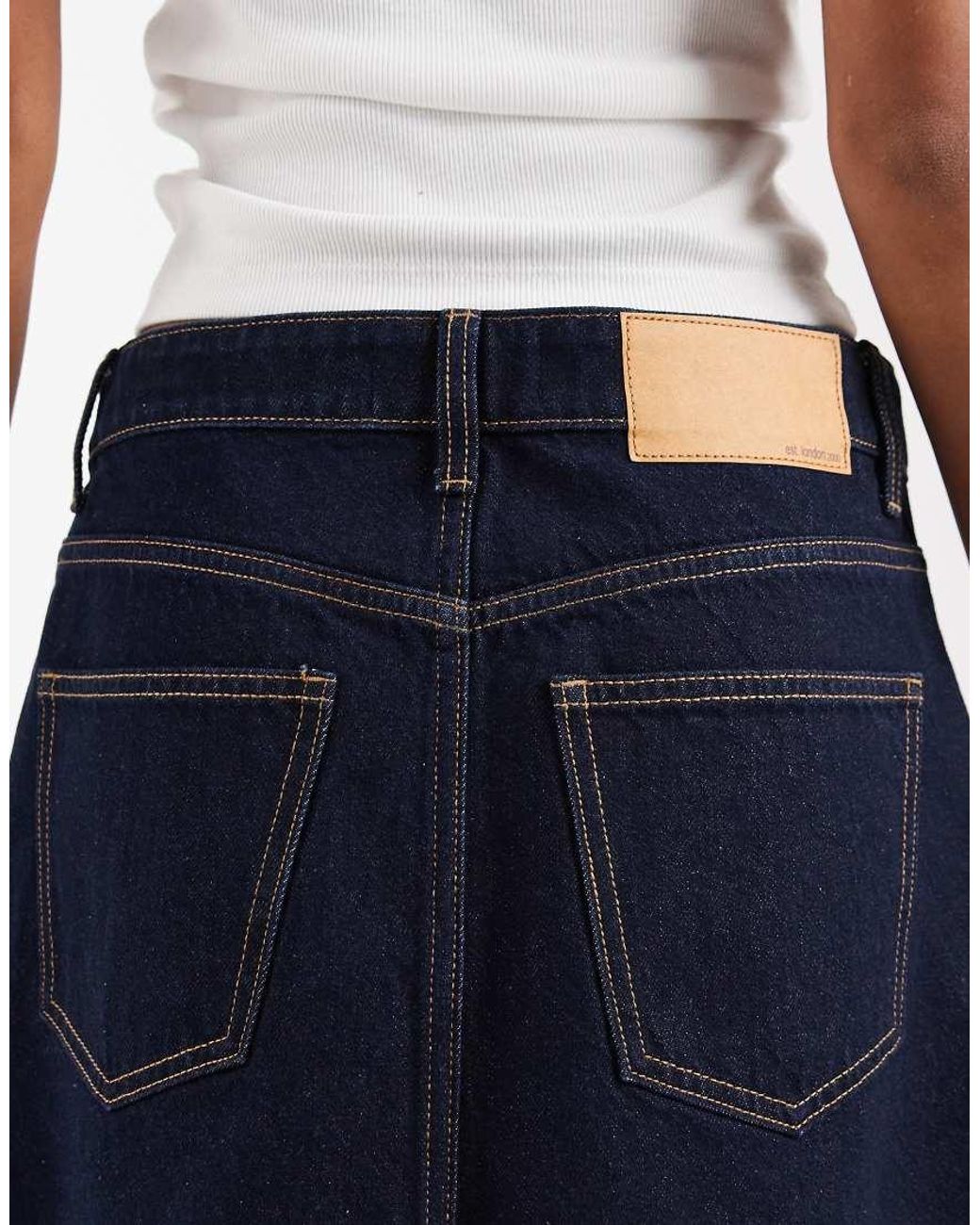 ASOS Blue High Waisted A Line Mini Skirt
