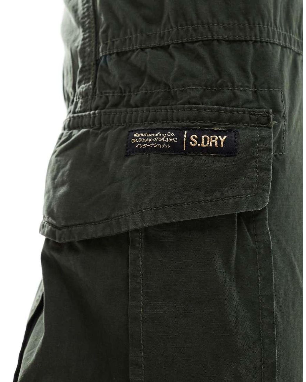 Superdry Green Low Rise Wide Leg Cargo Pants