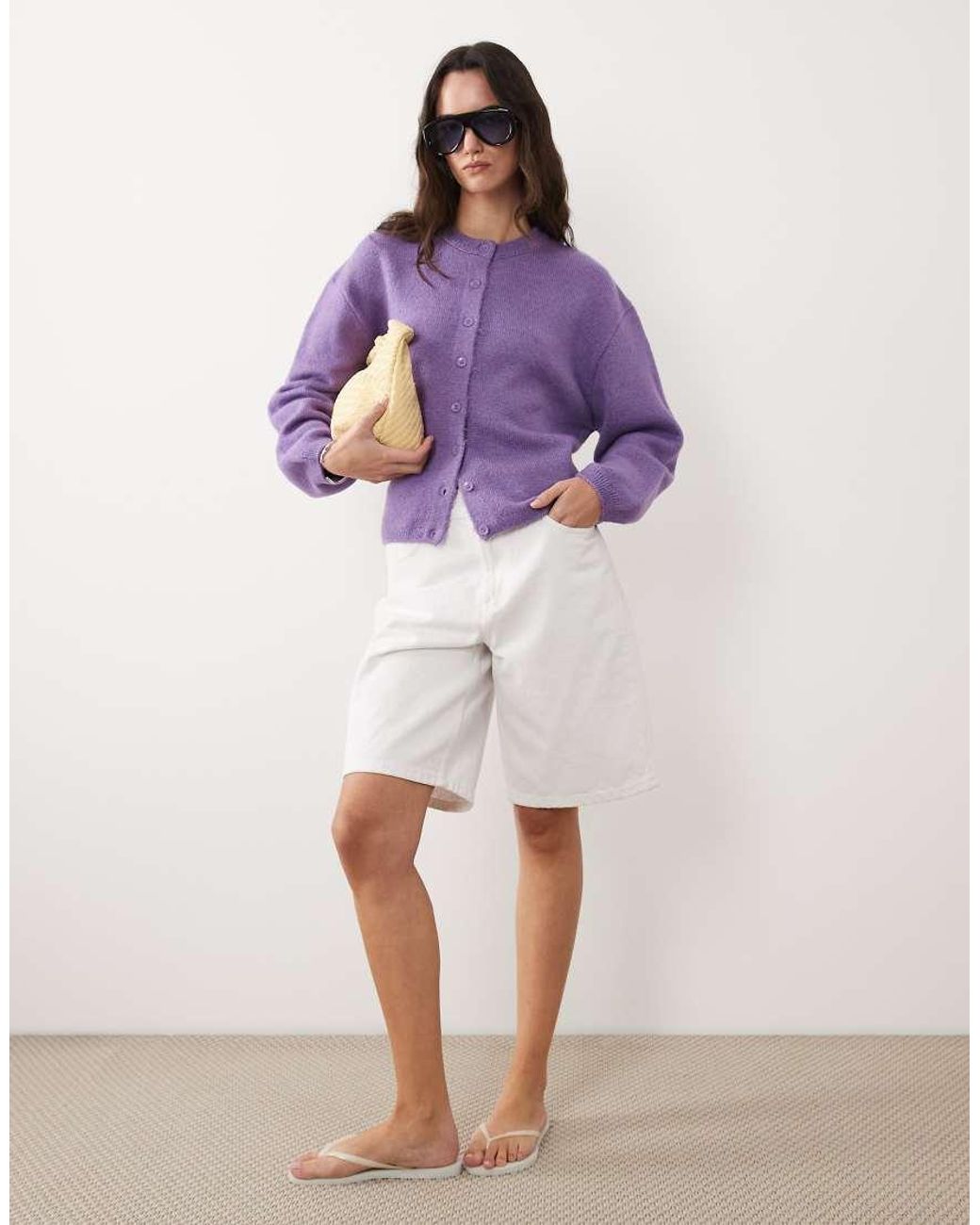 ASOS Purple Lightweight Relaxed Cardigan