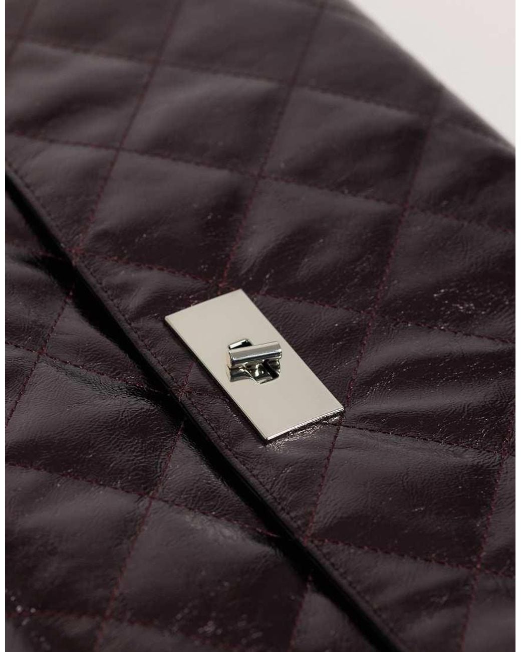ASOS Black Large Quilted Clutch Bag
