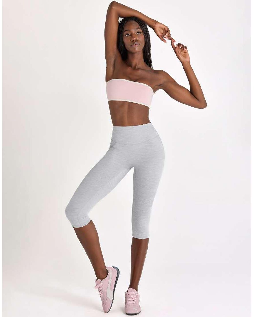 BO+TEE White Soft Active High Rise Capri Leggings