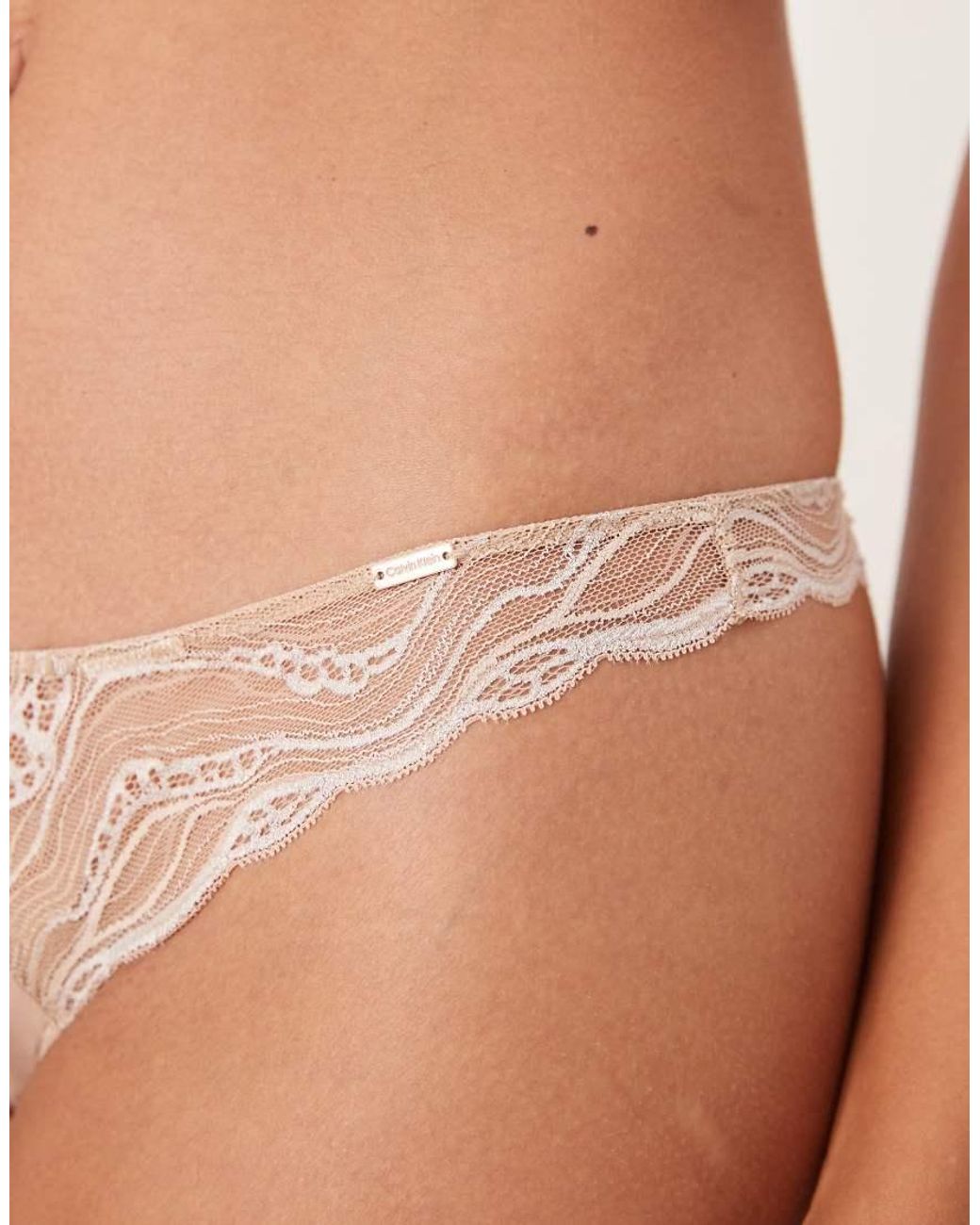 Calvin Klein Natural Sensual Stretch Lace Thong