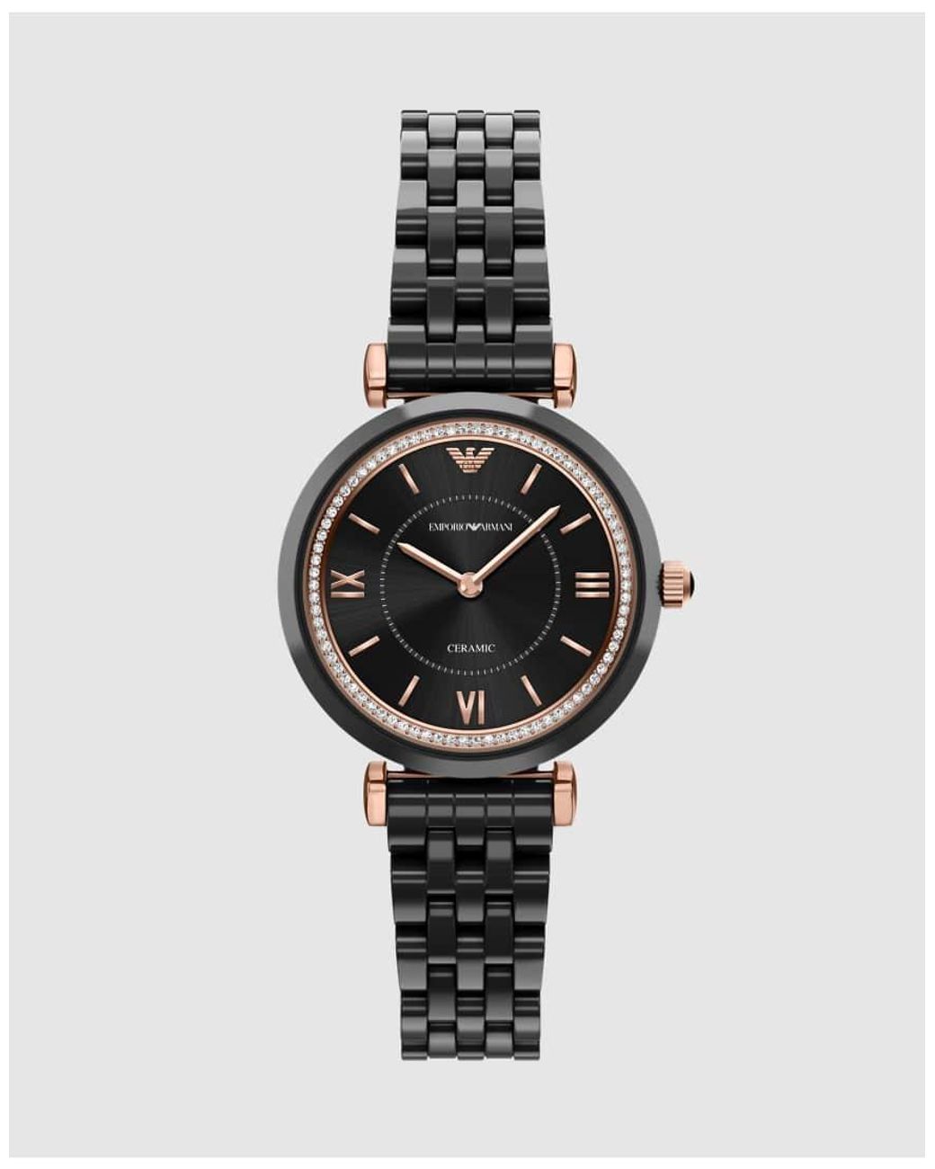 Emporio Armani White Two-Hand Ceramic Watch