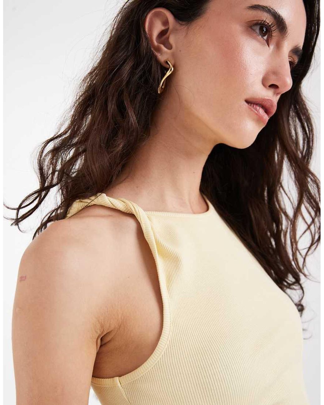 ASOS Natural Twist Detail Scoop Neck Cami