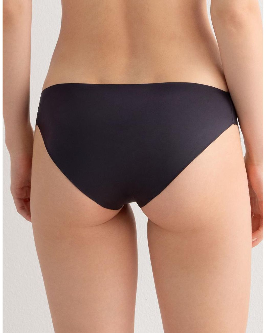 Intimissimi Black Seamless Microfibre Snug-Fit Panties