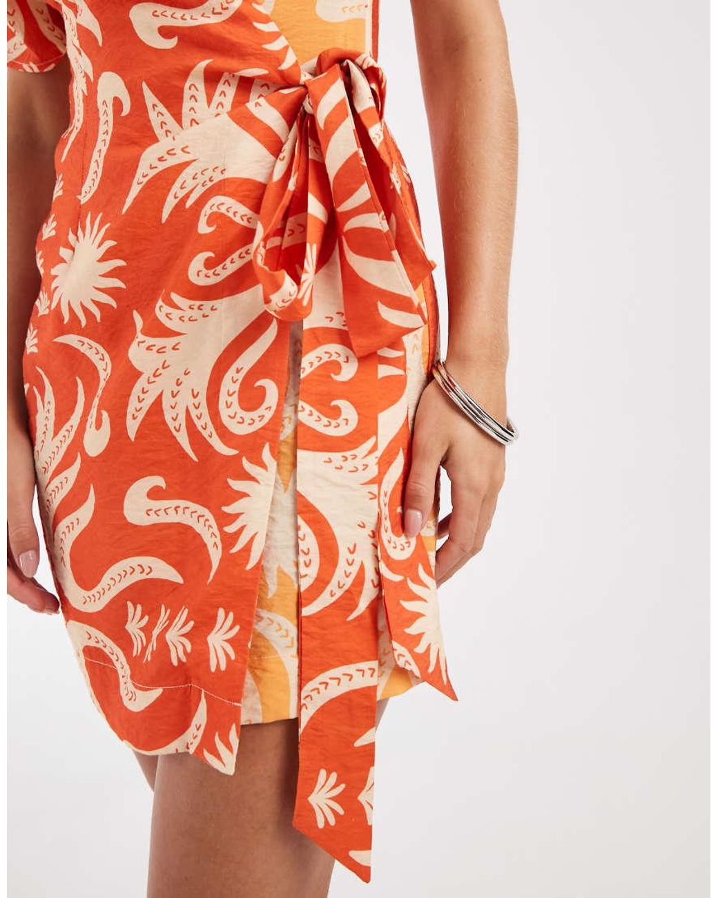 Never Fully Dressed Red Sarah Wrap Mini Dress