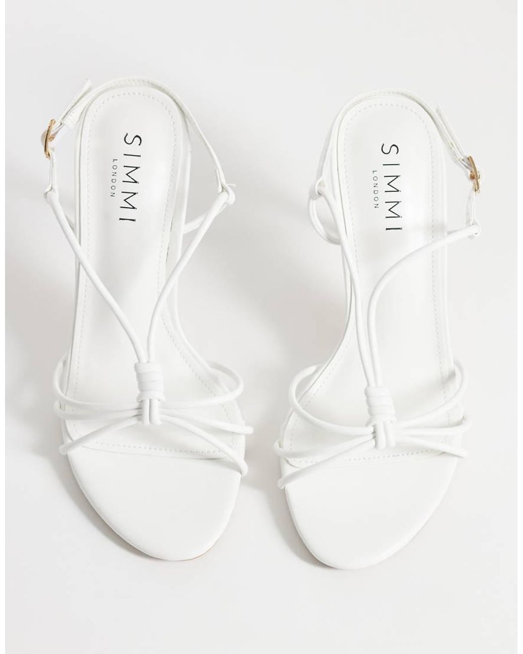 SIMMI White Simmi London Wide Fit Nina Strappy Heeled Sandals