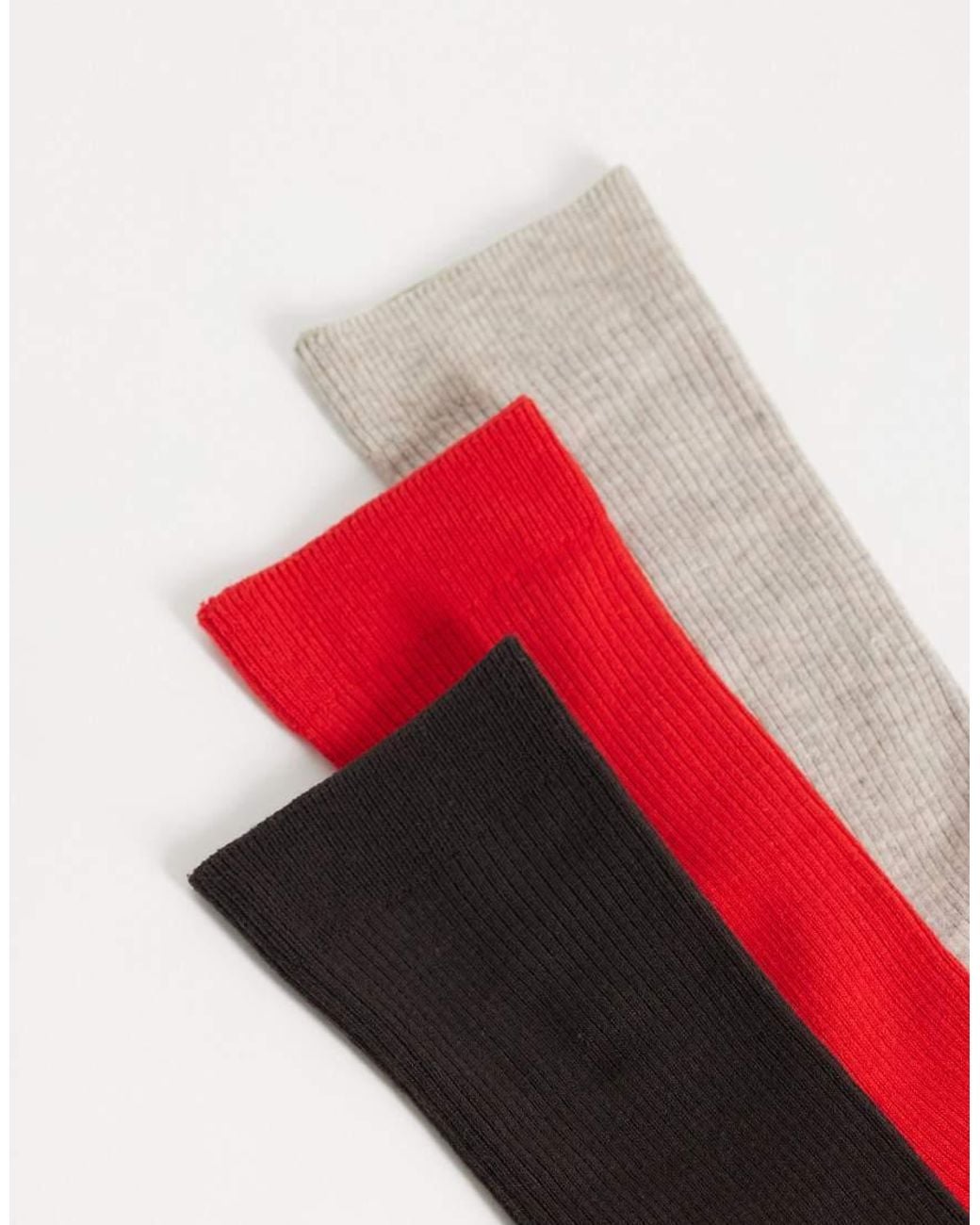 ARKET White 3-Pack Cotton Rib Socks