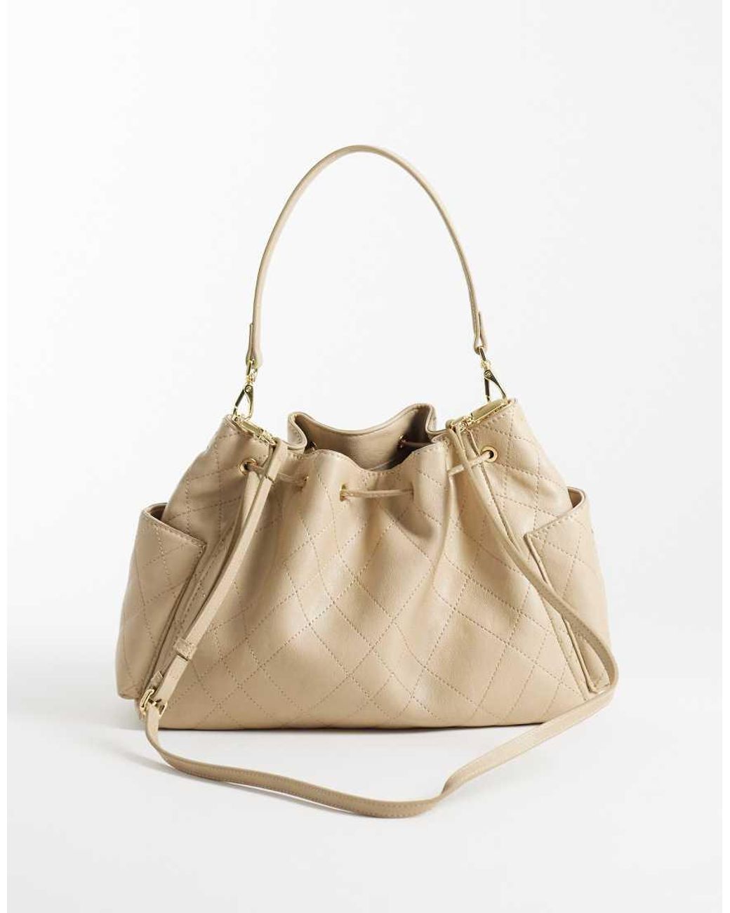 Borsa A Spalla Trapuntata di Mango in Natural