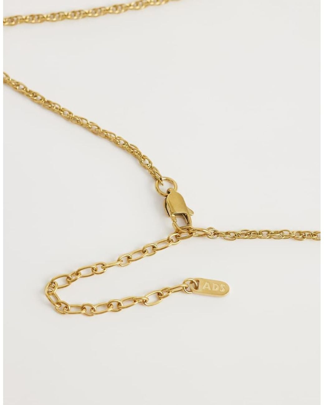ASOS White Waterproof Stainless Steel Sun Pendant Necklace for men