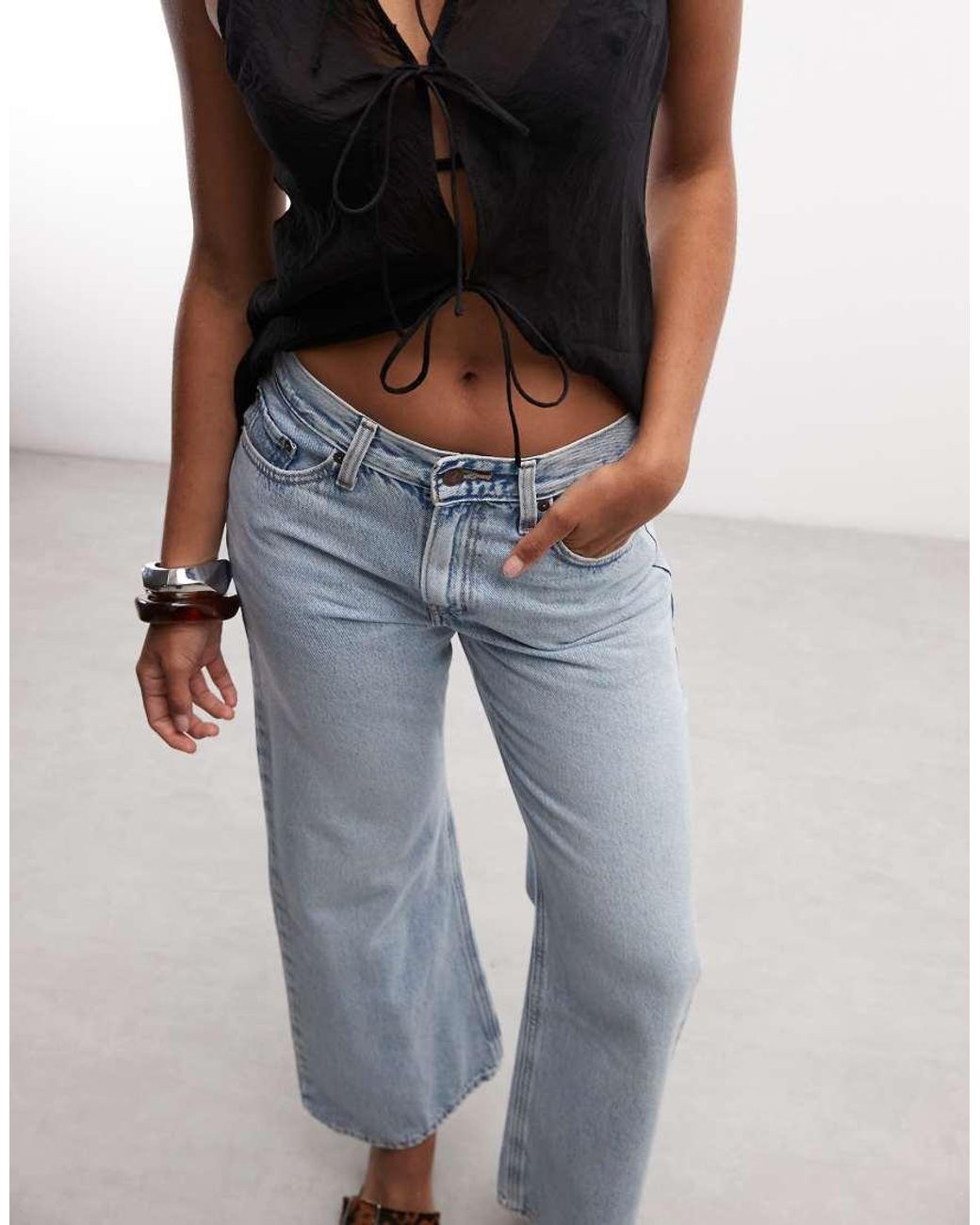 Levi's Blue Middy Loose Boot Jeans