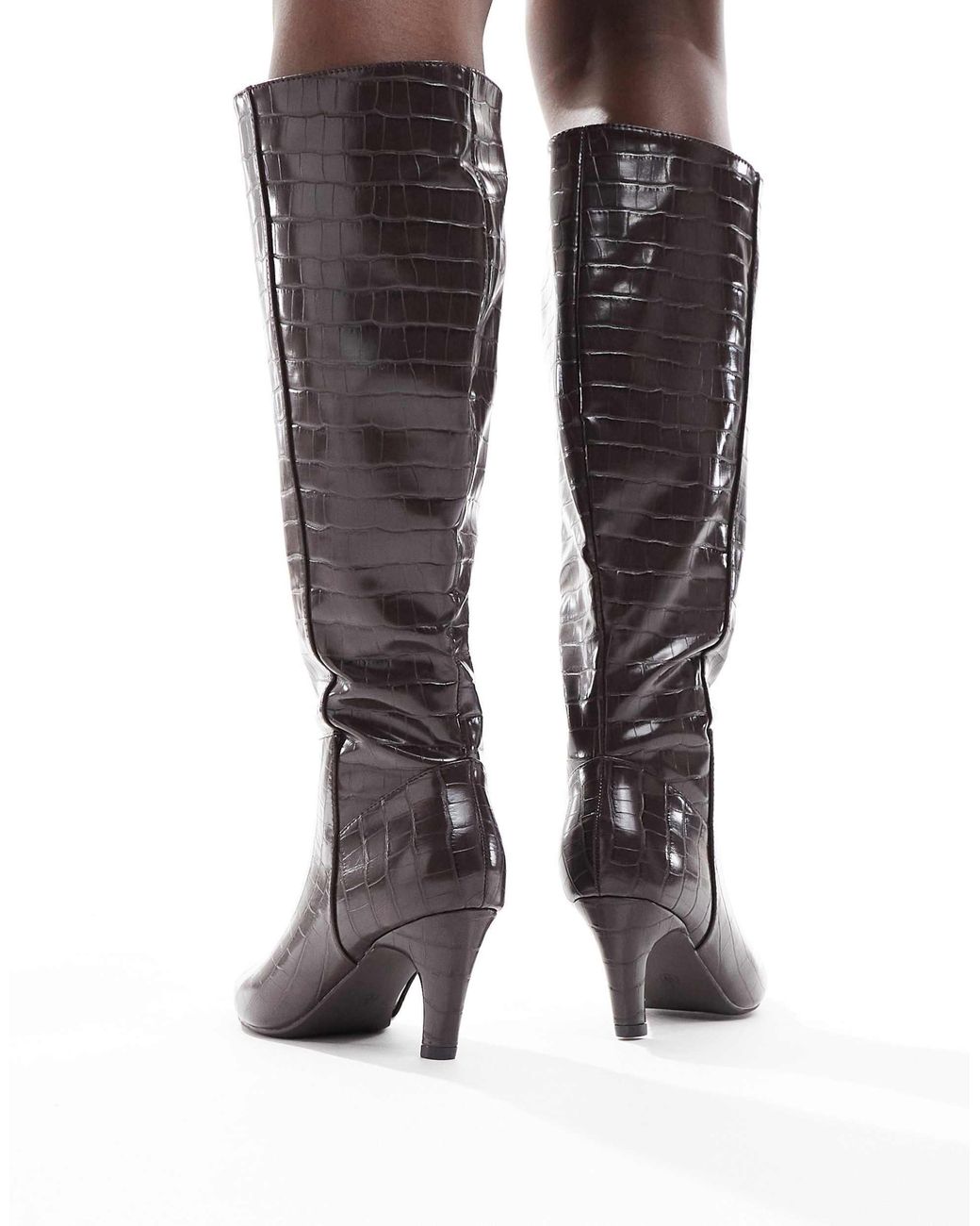 SEQWL White Starburst Knee Boots
