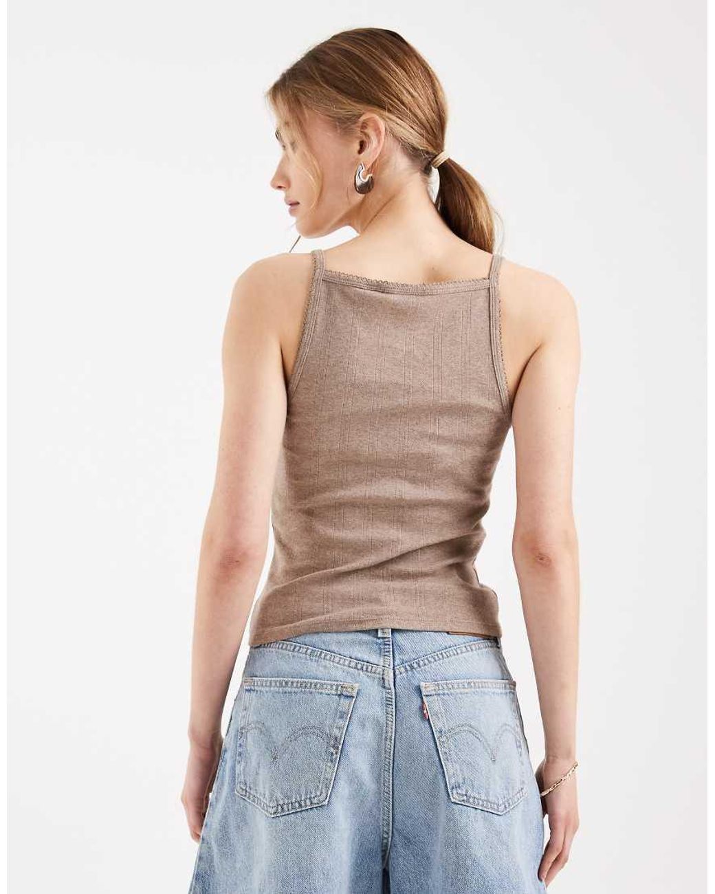 Levi's Blue Dry Goods Pointelle Cami Top