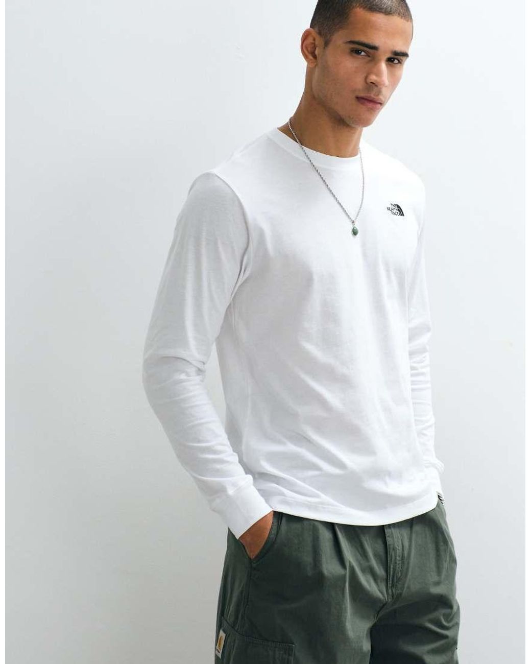 The North Face White M Evolution Simple Dome Regular Long Sle for men