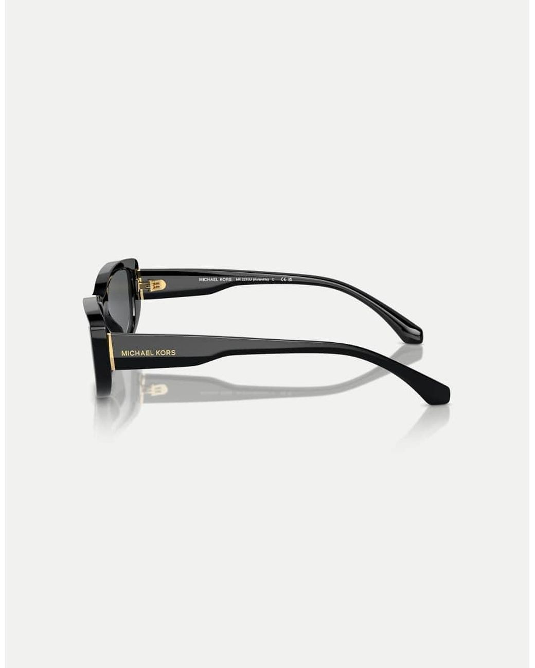 Michael Kors Black Asheville Rectangle Sunglasses With Lens