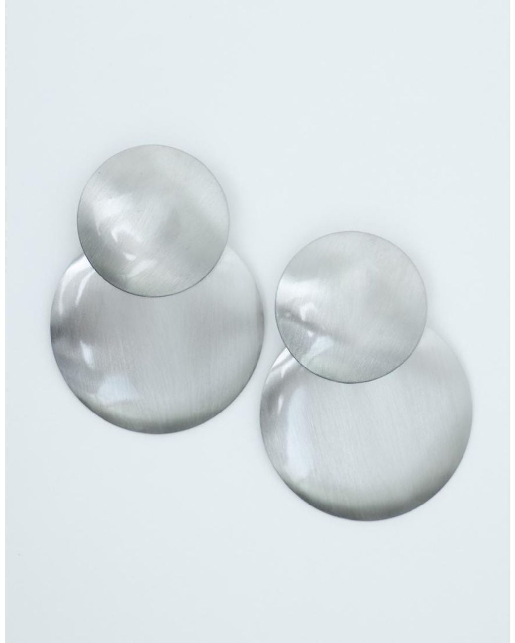 ASOS Blue Earrings With Double Drop Discs