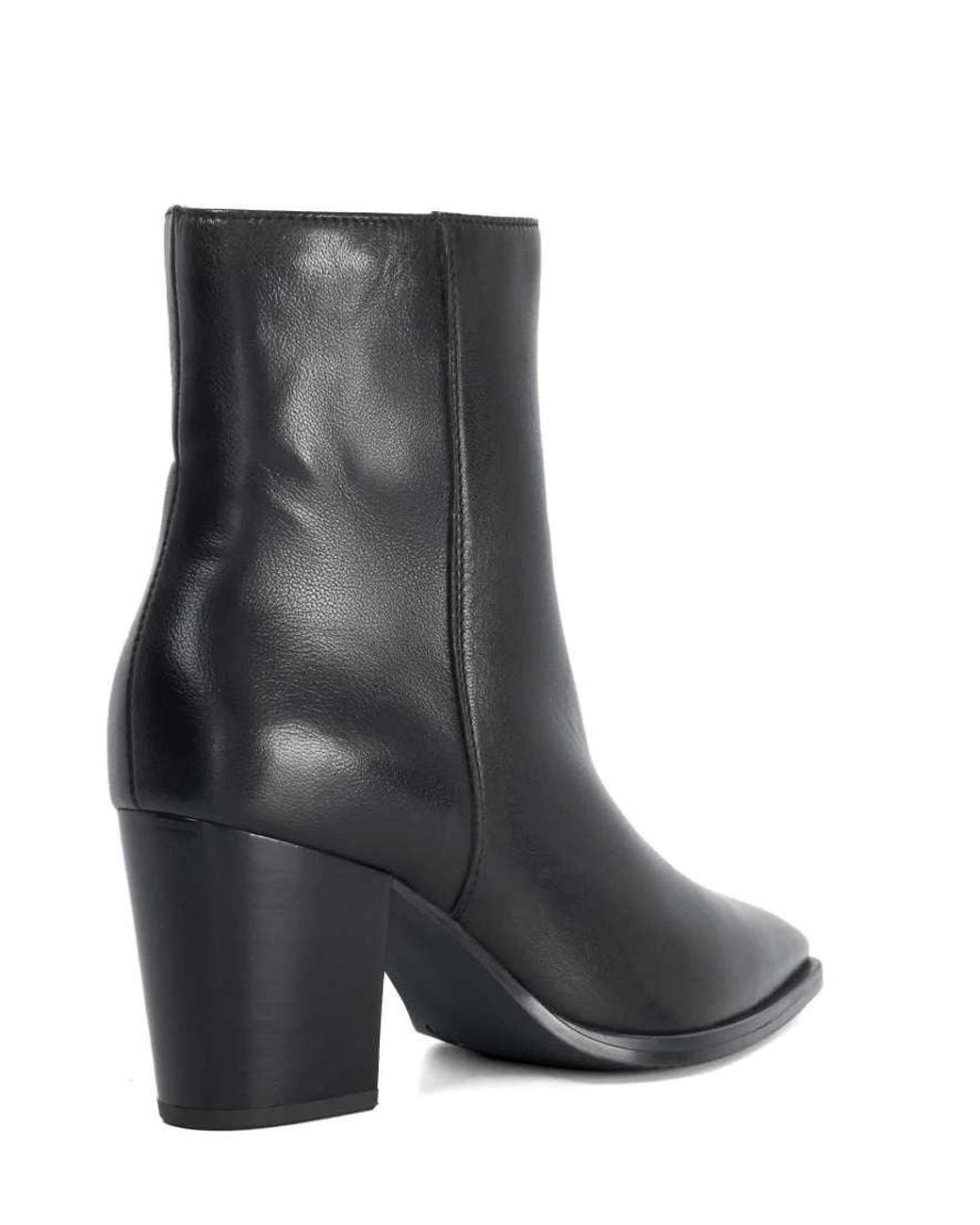 Dune Black Papped Ankle Boots