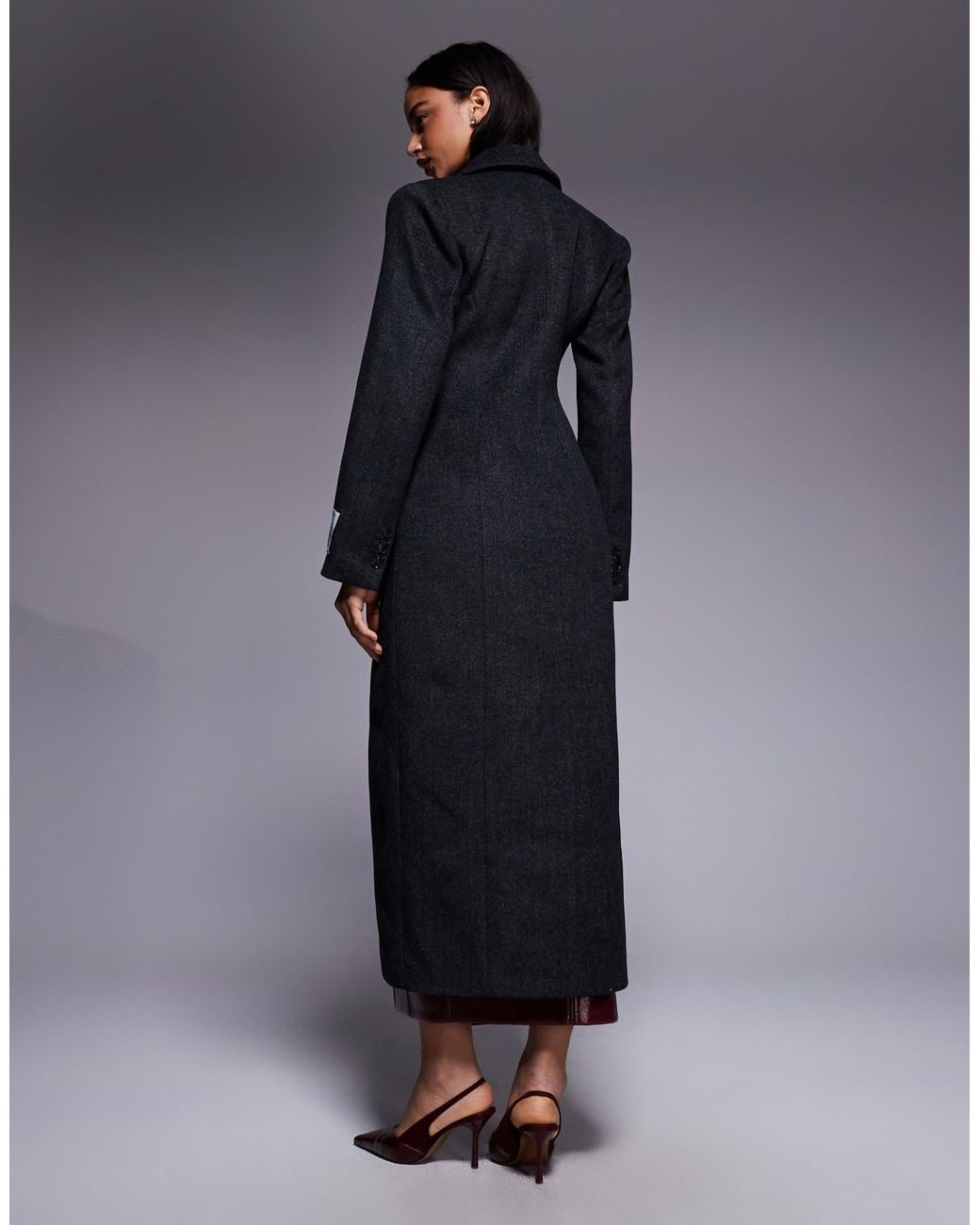 ASOS Asos X The Sourced Collection Snatched Waist Coat in Blue | Lyst