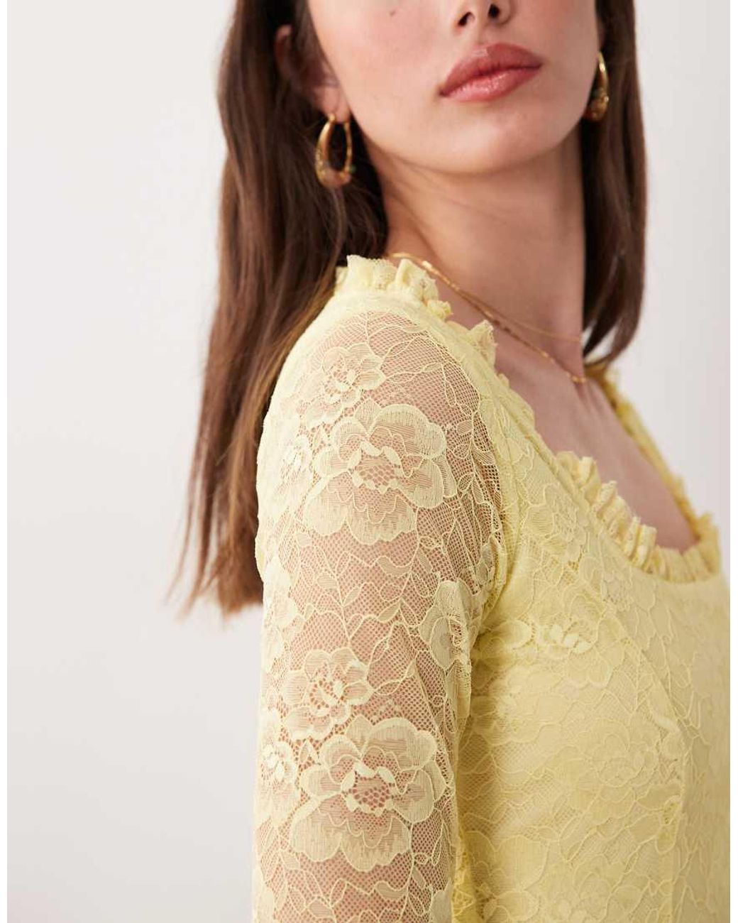 Miss Selfridge Natural Fit And Flare Lace Mini Dress