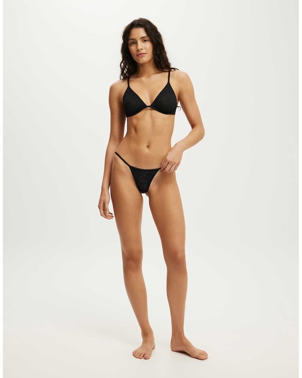 Cotton On Black Body Bestee Plunge Bra